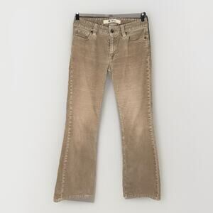 Vintage 2005 Y2K Gap Curvy Low Rise Corduroy Flare Pants Womens 8R Gray Stretch